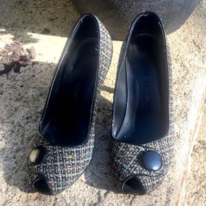 Chinese Laundry Cutie Grey Tweed Pumps SZ 7M